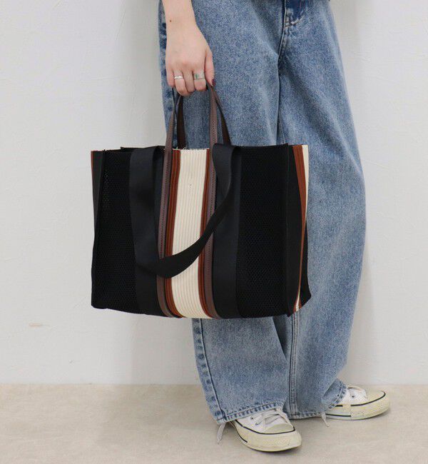 fredy emue「マルチストライプスクエアトートバッグ」|ショルダー・メッセンジャー|