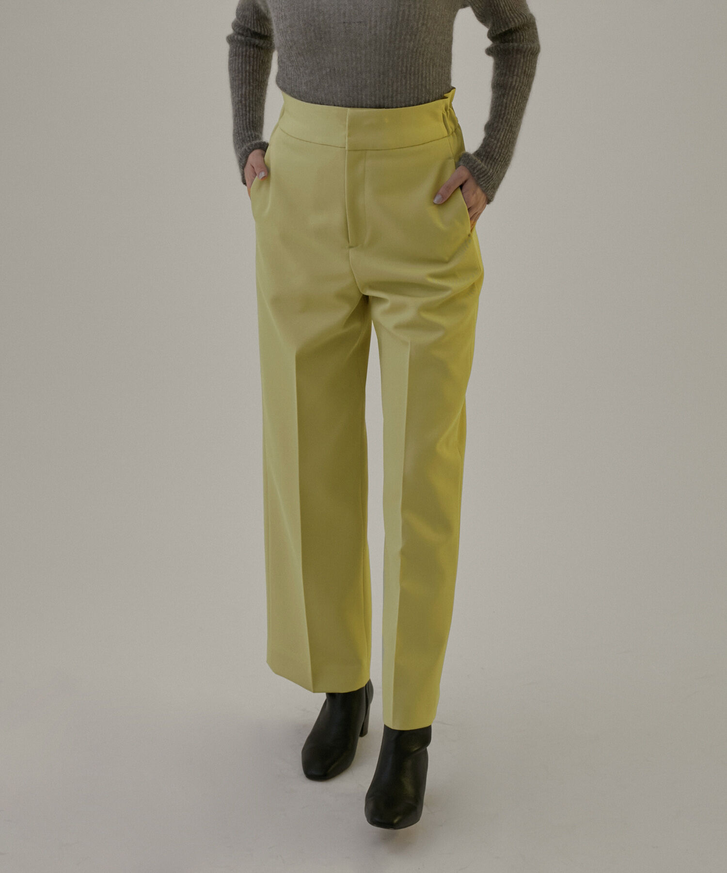 SALON adam et rope'「エコツイルスタイルアップワイドパンツ【洗える】」|チノ|