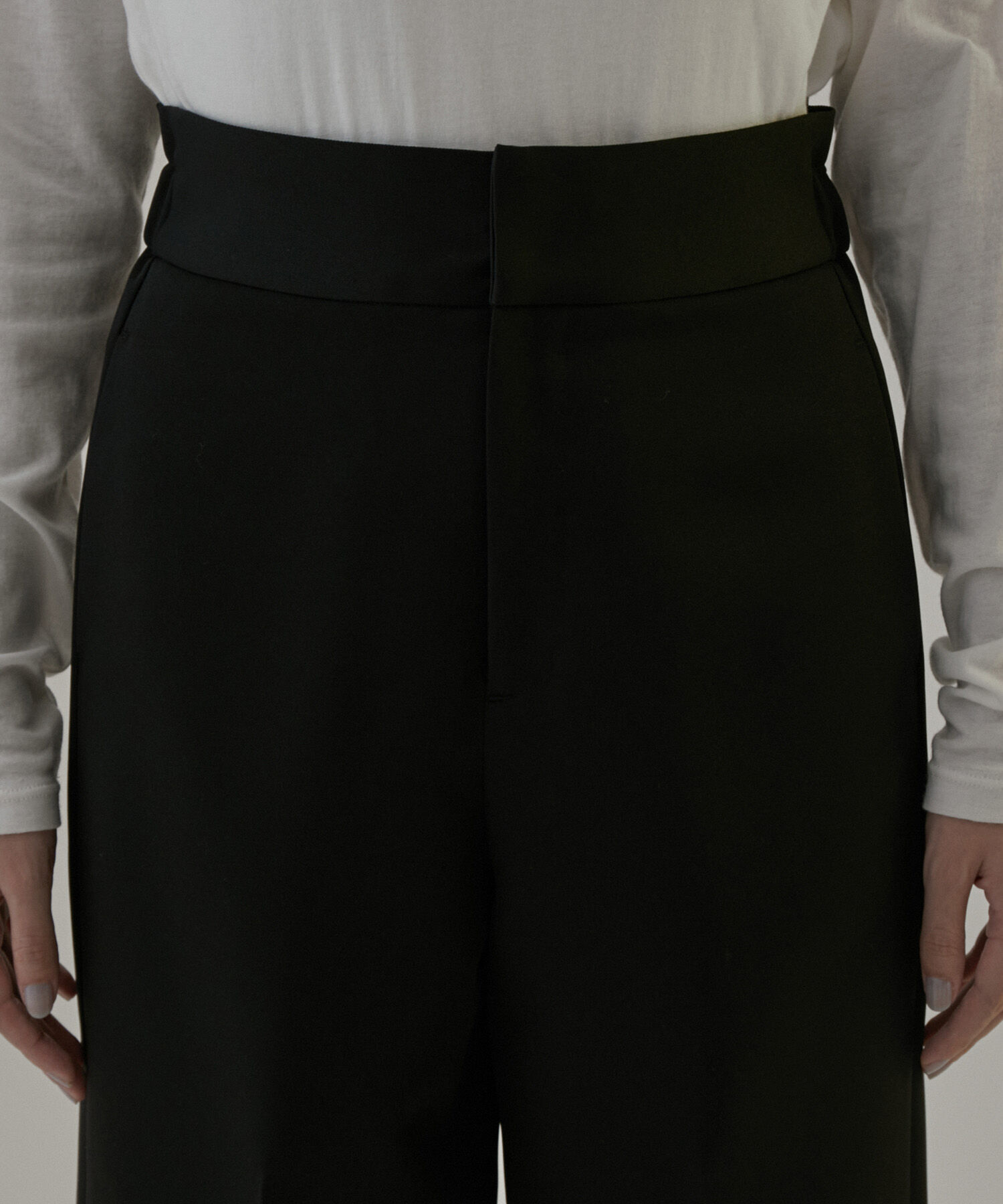 SALON adam et rope'「エコツイルスタイルアップワイドパンツ【洗える】」|チノ|