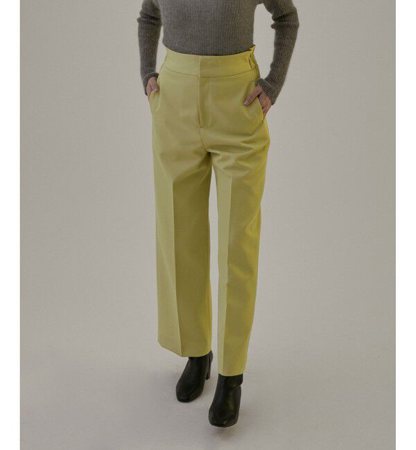 SALON adam et rope'「エコツイルスタイルアップワイドパンツ【洗える】」|チノ|