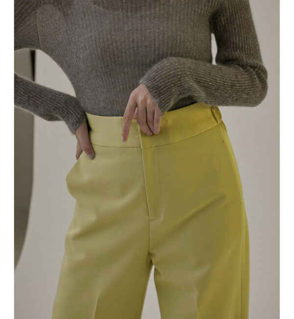 SALON adam et rope'「エコツイルスタイルアップワイドパンツ【洗える】」|チノ|