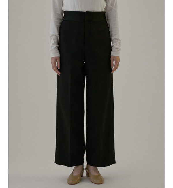 SALON adam et rope'「エコツイルスタイルアップワイドパンツ【洗える】」|チノ|