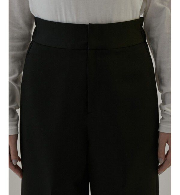 SALON adam et rope'「エコツイルスタイルアップワイドパンツ【洗える】」|チノ|