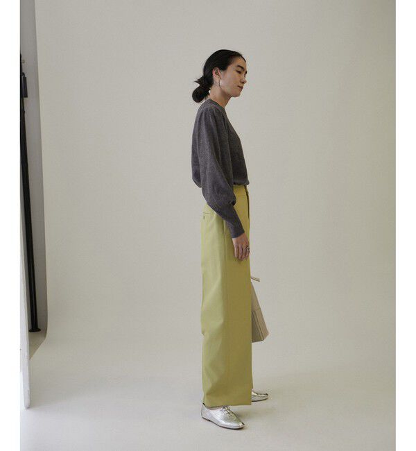 SALON adam et rope'「エコツイルスタイルアップワイドパンツ【洗える】」|チノ|