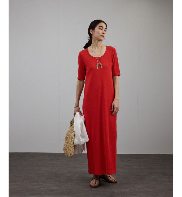 SALON adam et rope'「［UVケア］プリマベールファームリーリブワンピース」|ワンピース|