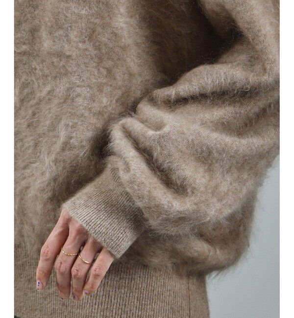 SALON adam et rope'「ブラッシュドカシミヤクルーネックニットプルオーバー」|ニット・セーター|