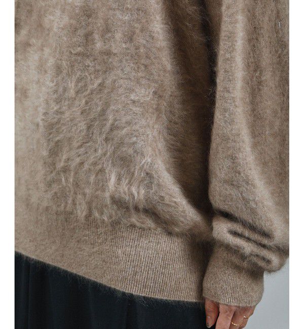 SALON adam et rope'「ブラッシュドカシミヤクルーネックニットプルオーバー」|ニット・セーター|