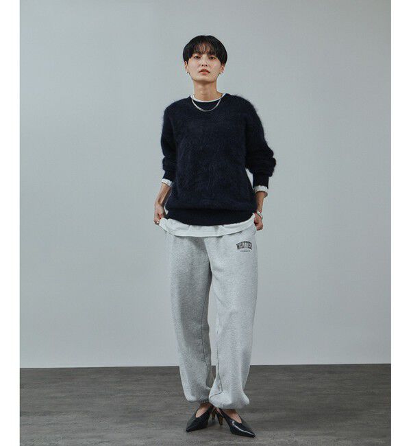 SALON adam et rope'「ブラッシュドカシミヤクルーネックニットプルオーバー」|ニット・セーター|