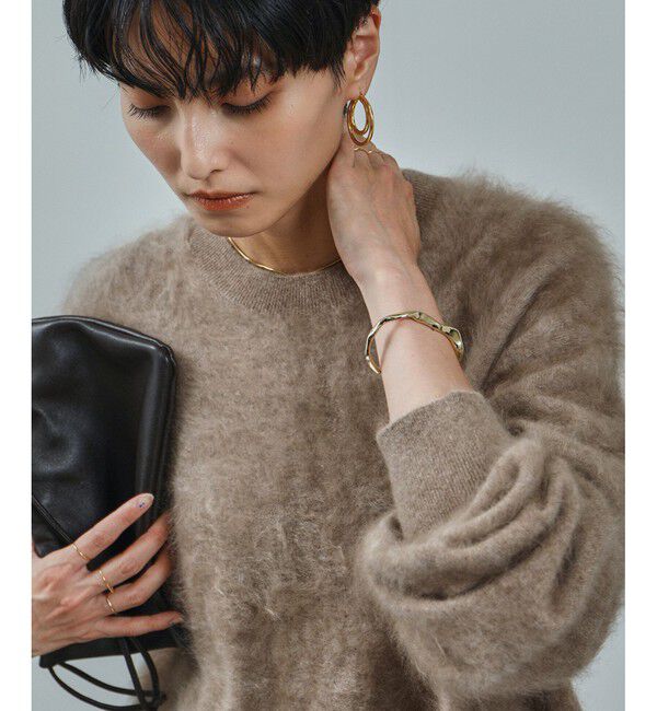 SALON adam et rope'「ブラッシュドカシミヤクルーネックニットプルオーバー」|ニット・セーター|