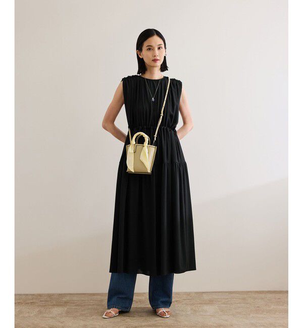 ROPE「フェイディドフラワープリント・無地ドレス/洗える」|ワンピース|