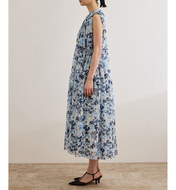 ROPE「フェイディドフラワープリント・無地ドレス/洗える」|ワンピース|