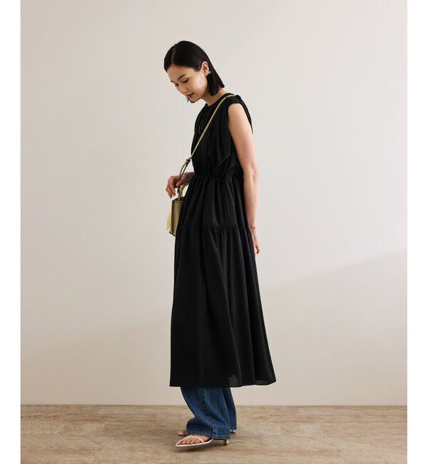 ROPE「フェイディドフラワープリント・無地ドレス/洗える」|ワンピース|