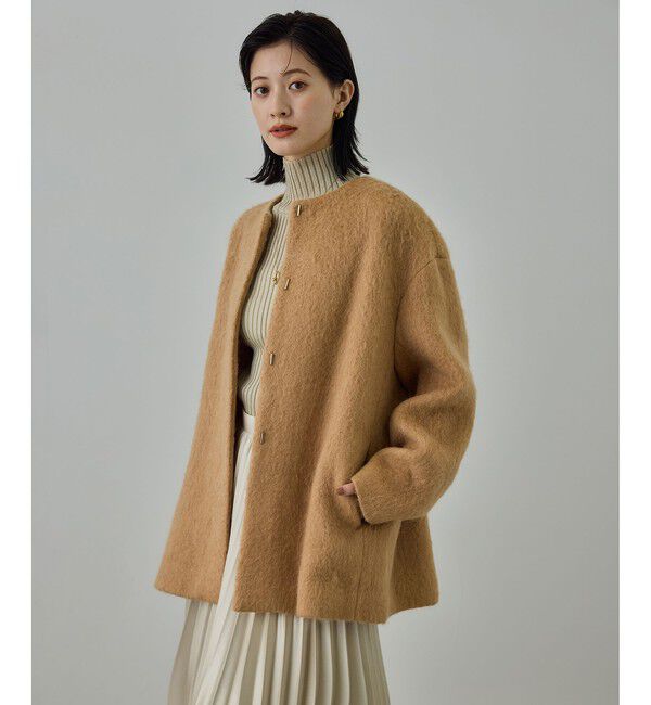 ROPE「ウールモヘヤノーカラーミドル丈コート」|その他|