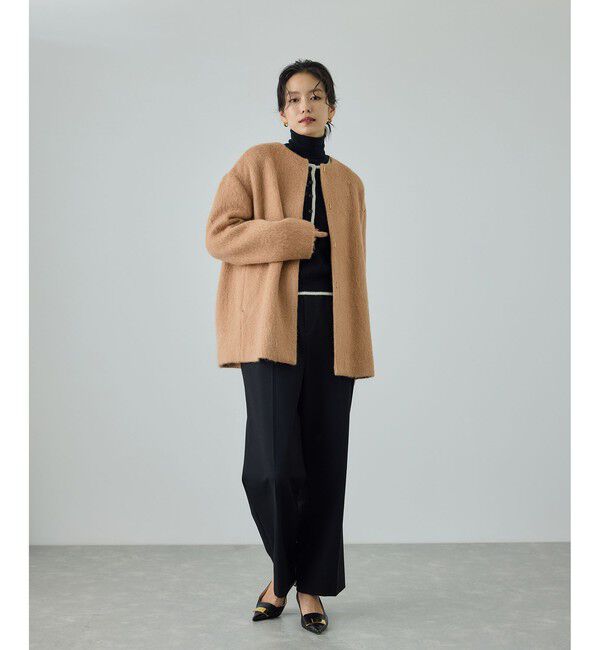 ROPE「ウールモヘヤノーカラーミドル丈コート」|その他|