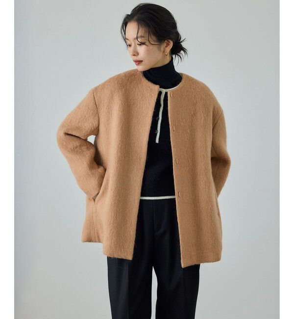 ROPE「ウールモヘヤノーカラーミドル丈コート」|その他|