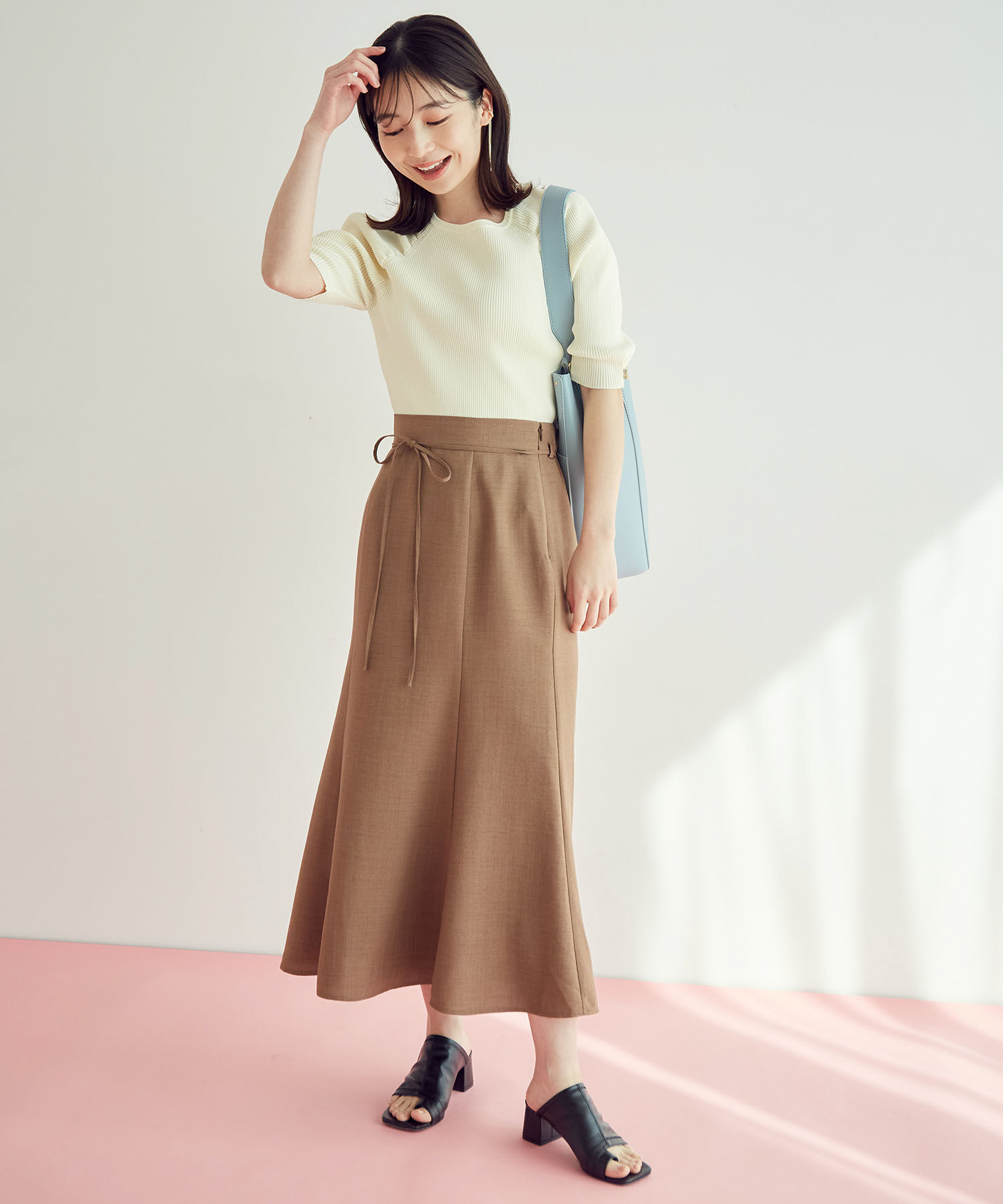 VIS「【一部サイズ公式サイト・直営店舗限定】リネンライクマーメイドスカート【sustainable】」|スカート|