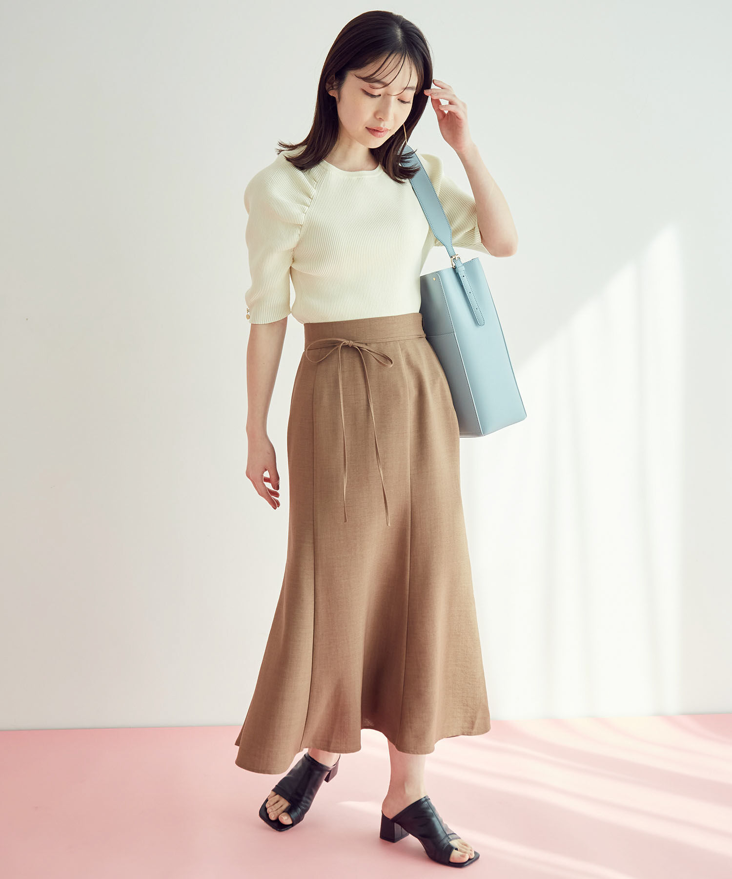 VIS「【一部サイズ公式サイト・直営店舗限定】リネンライクマーメイドスカート【sustainable】」|スカート|