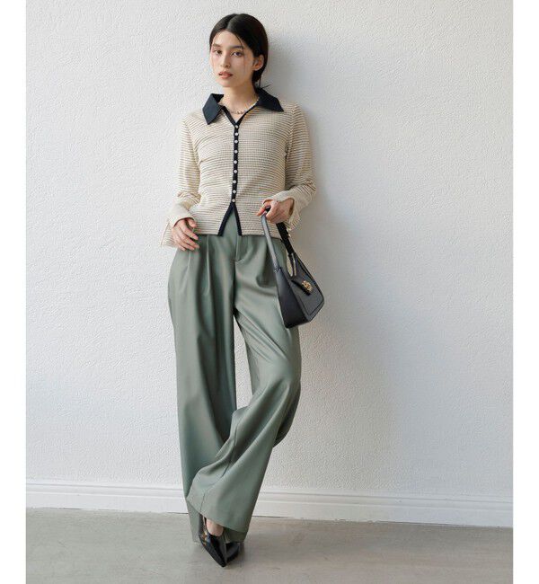 VIS「【洗える/防シワ】チノライクグルカワイドパンツ」|チノ|