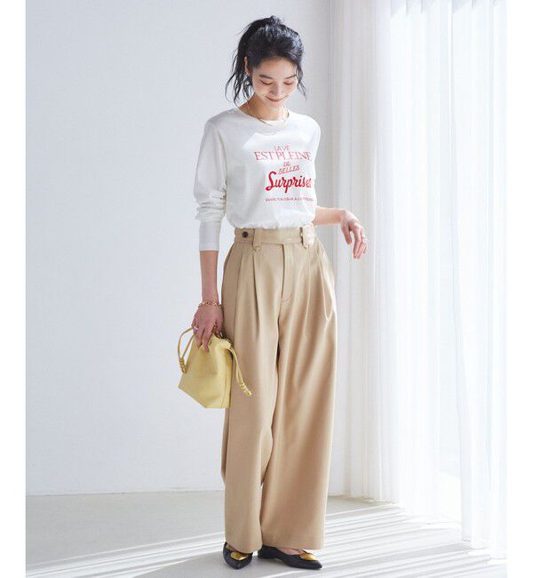 VIS「【洗える/防シワ】チノライクグルカワイドパンツ」|チノ|