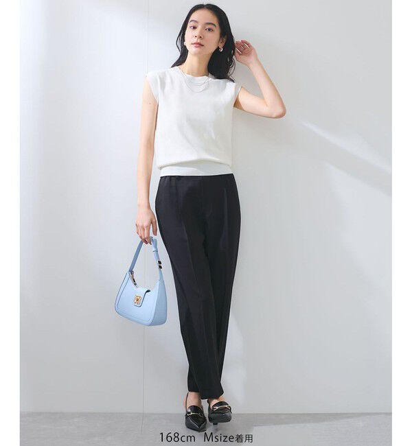 VIS「【接触冷感/洗える】 リラックステーパードパンツ」|チノ|