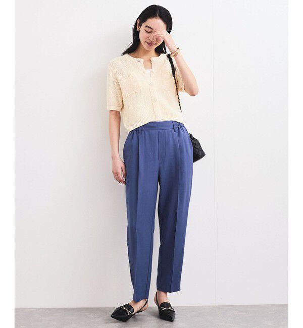 VIS「【接触冷感/洗える】 リラックステーパードパンツ」|チノ|