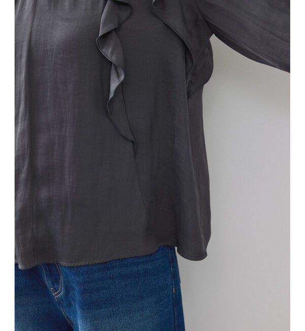 VIS「割線フリルブラウス/イージーケア」|シャツ・ブラウス|