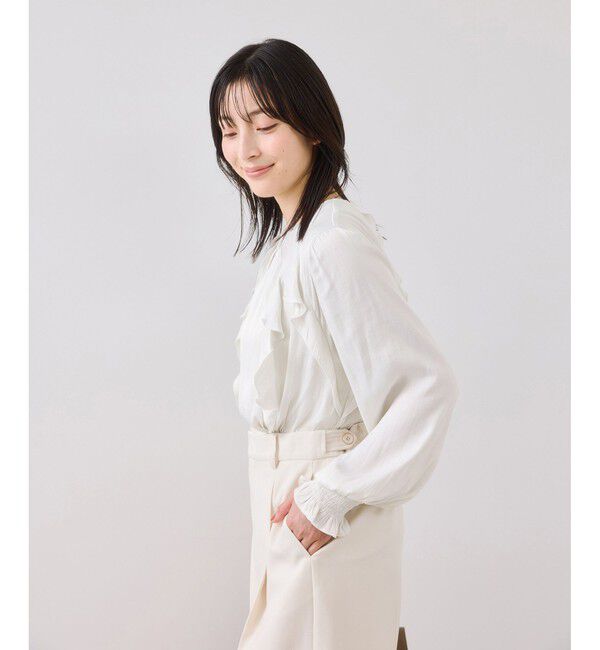 VIS「割線フリルブラウス/イージーケア」|シャツ・ブラウス|