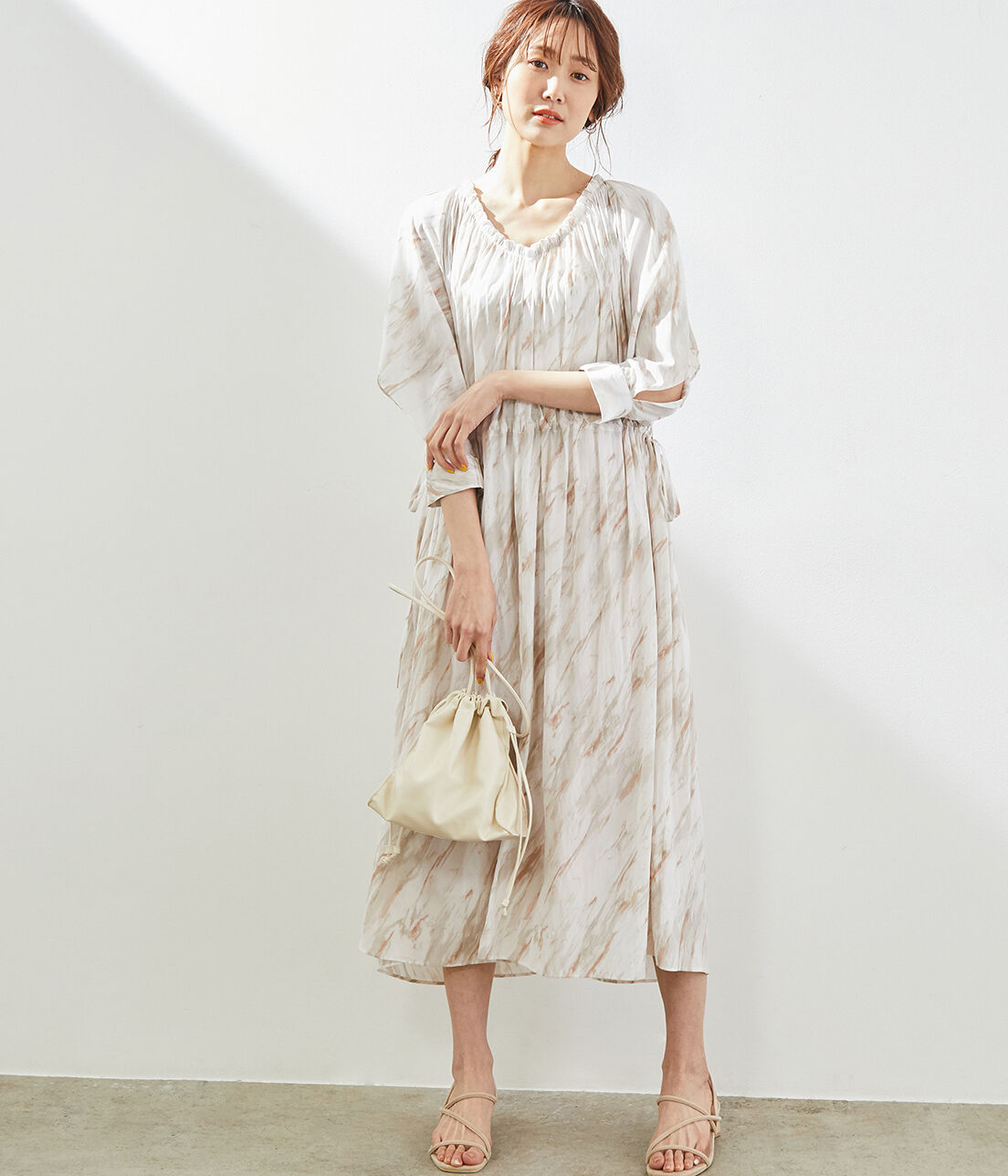 Rope&rsquo;Picnic「【一部店舗限定】【Mon E&rsquo;toile/モンエトワール】ストーンプリントギャザーDRESS」|ドレス|