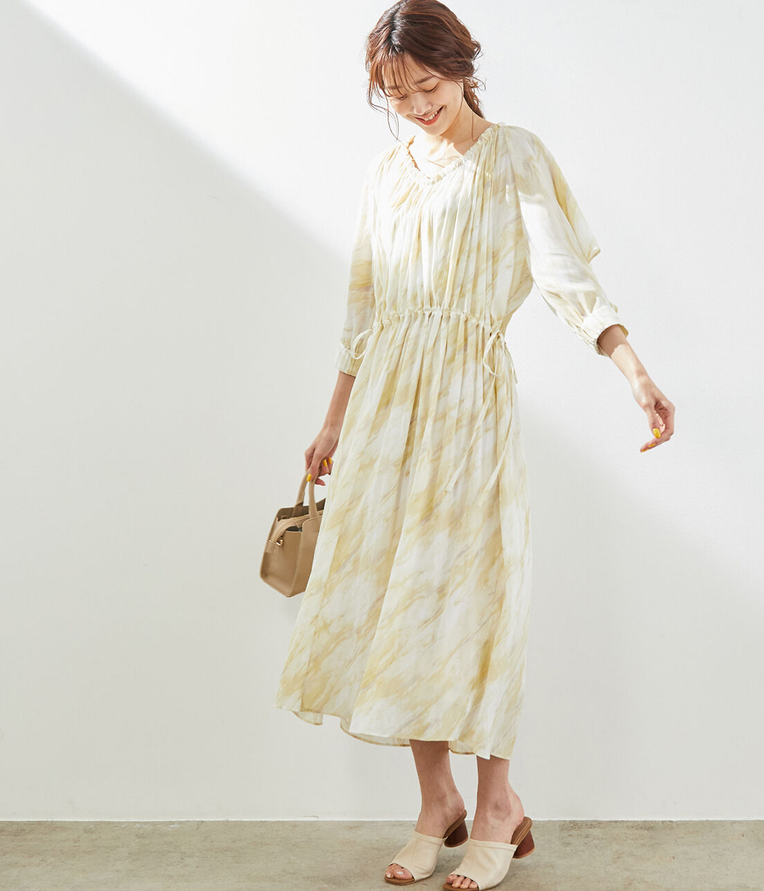 Rope&rsquo;Picnic「【一部店舗限定】【Mon E&rsquo;toile/モンエトワール】ストーンプリントギャザーDRESS」|ドレス|