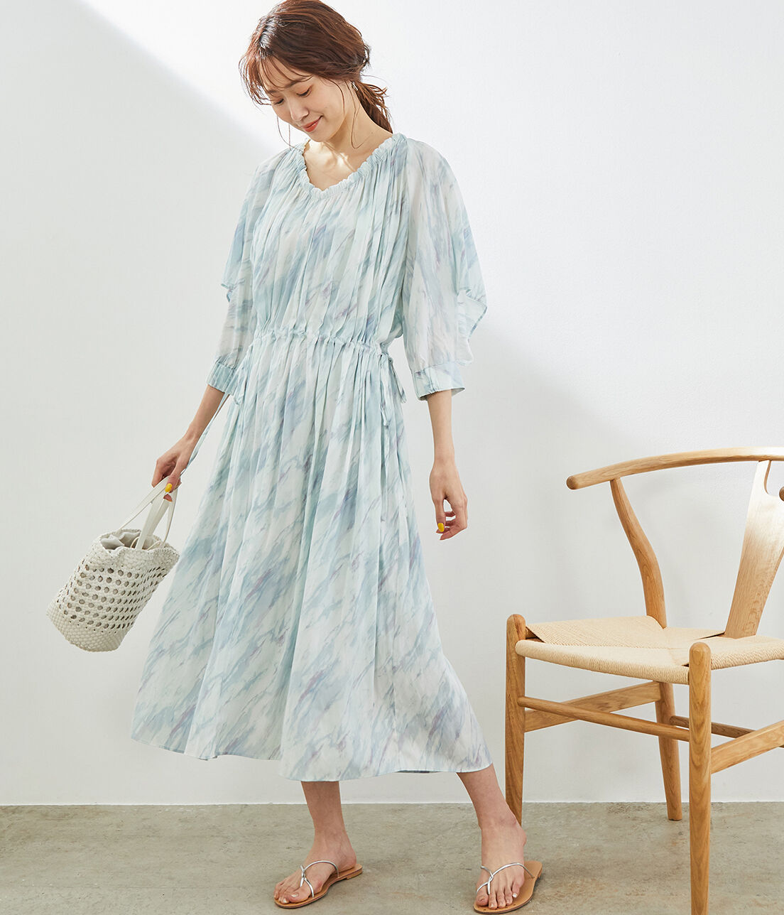 Rope&rsquo;Picnic「【一部店舗限定】【Mon E&rsquo;toile/モンエトワール】ストーンプリントギャザーDRESS」|ドレス|