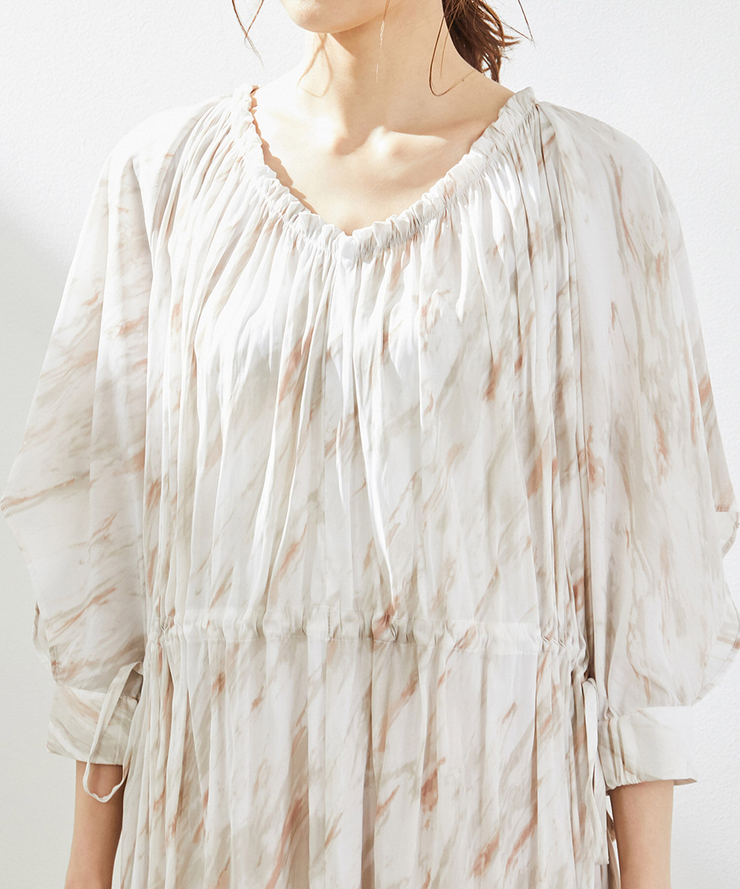 Rope&rsquo;Picnic「【一部店舗限定】【Mon E&rsquo;toile/モンエトワール】ストーンプリントギャザーDRESS」|ドレス|