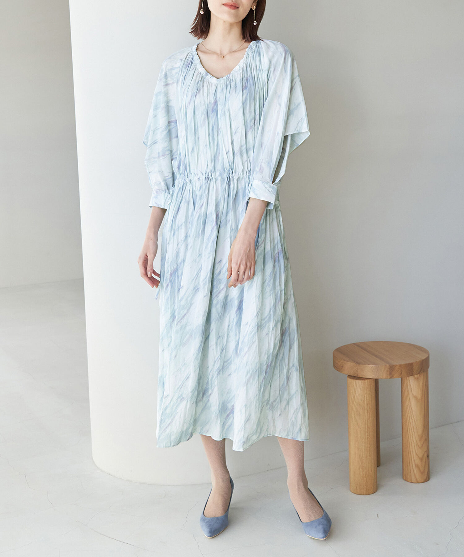 Rope&rsquo;Picnic「【一部店舗限定】【Mon E&rsquo;toile/モンエトワール】ストーンプリントギャザーDRESS」|ドレス|