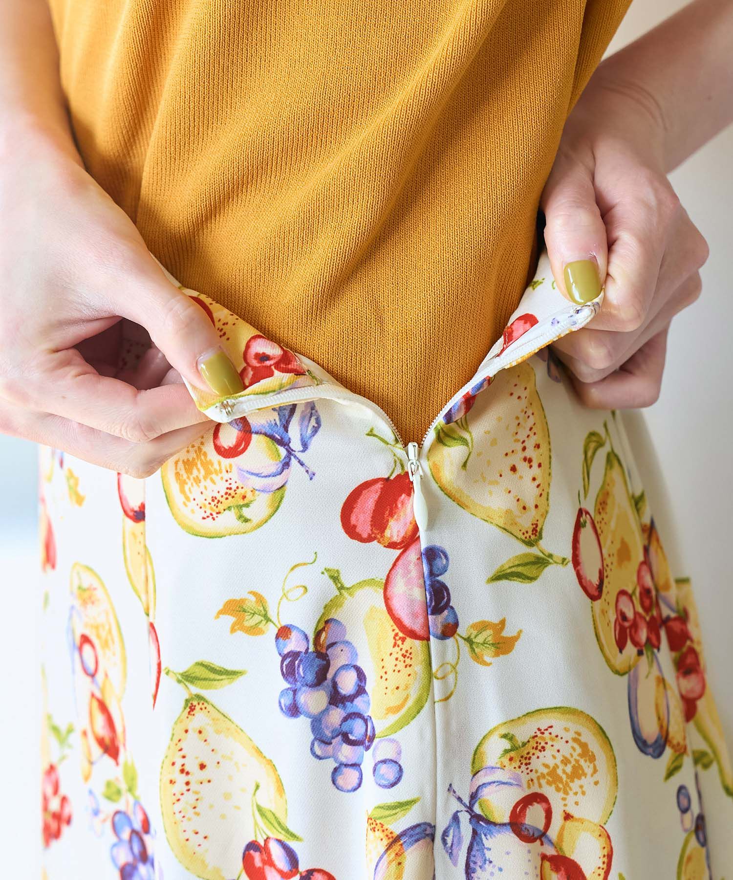 Rope&rsquo;Picnic「リンクコーデ/Tropical Fruits柄マーメイドスカート」|スカート|