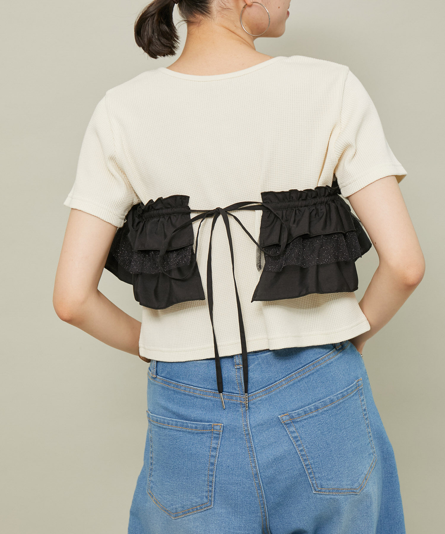 ROPE' PICNIC R「ラメチュールドッキングフリルビスチェ/リンクコーデ」|マフラー|