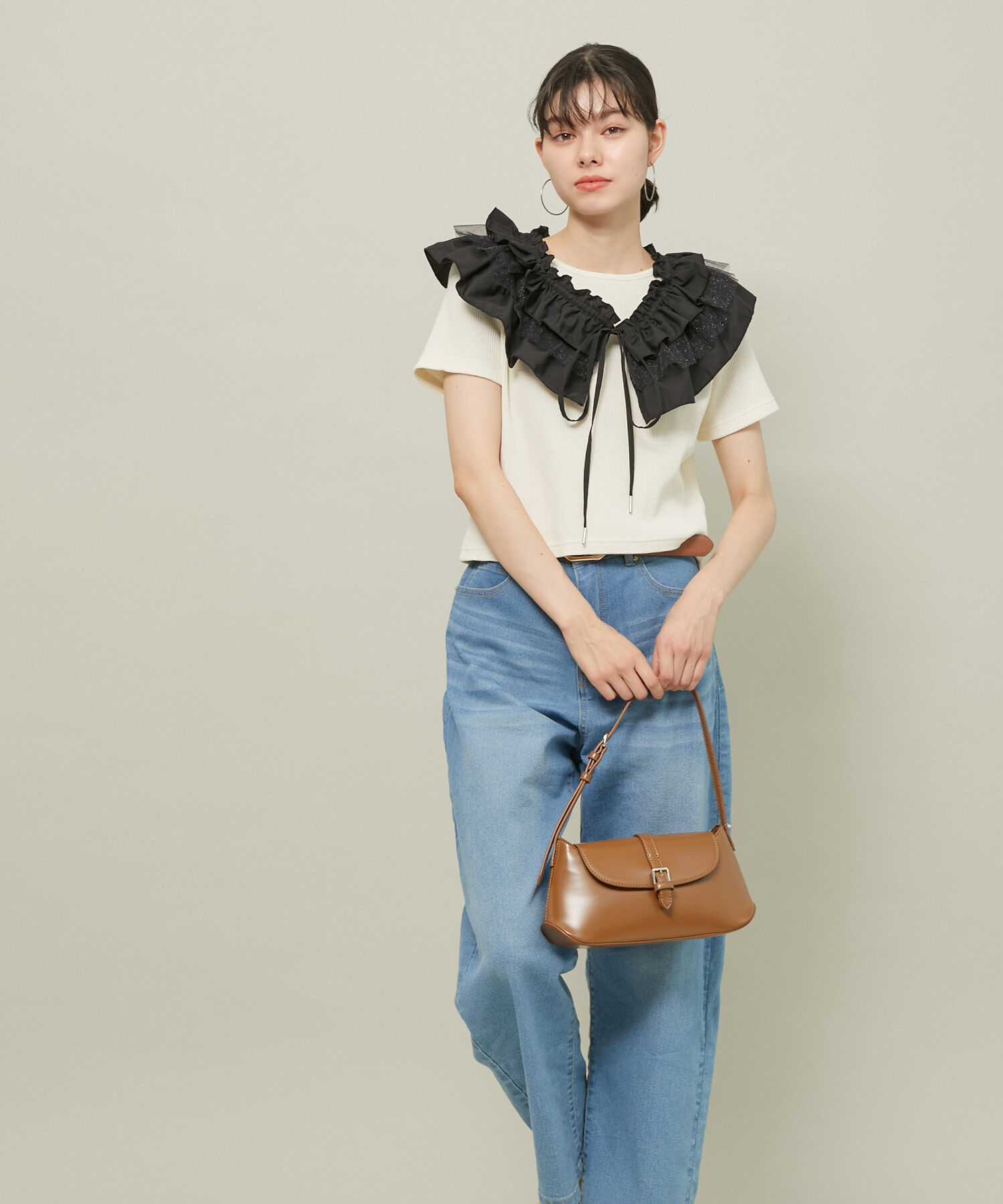 ROPE' PICNIC R「ラメチュールドッキングフリルビスチェ/リンクコーデ」|マフラー|