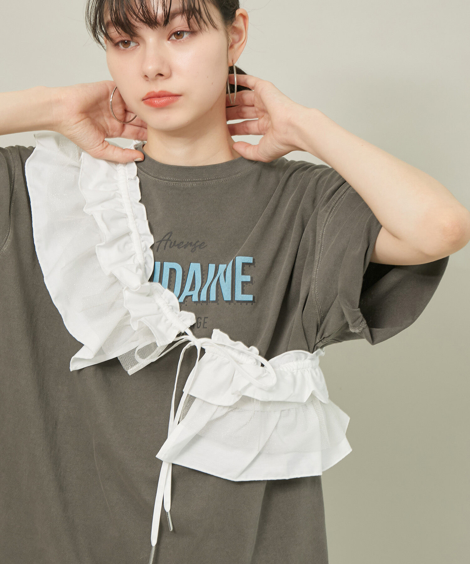 ROPE' PICNIC R「ラメチュールドッキングフリルビスチェ/リンクコーデ」|マフラー|