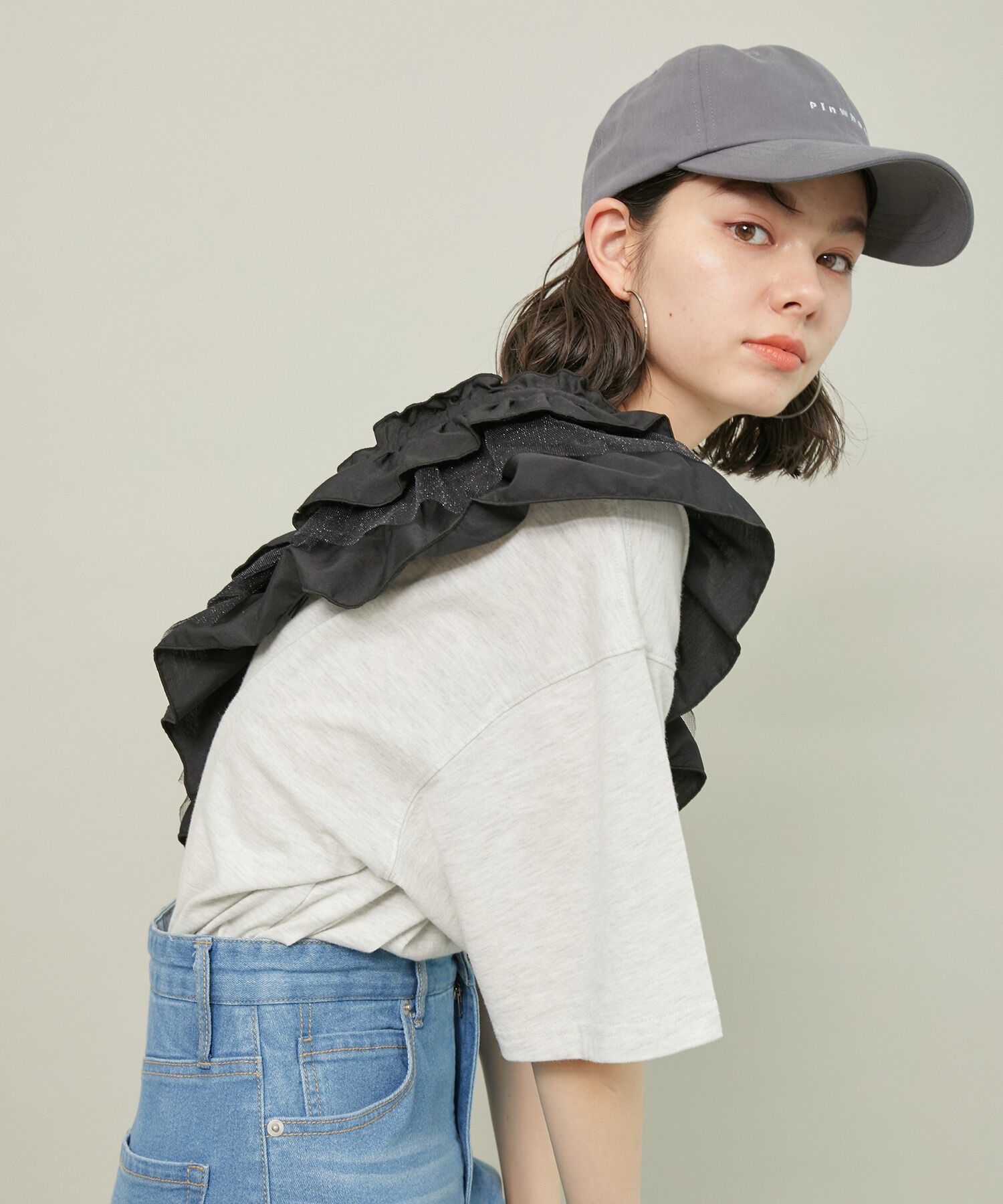 ROPE' PICNIC R「ラメチュールドッキングフリルビスチェ/リンクコーデ」|マフラー|