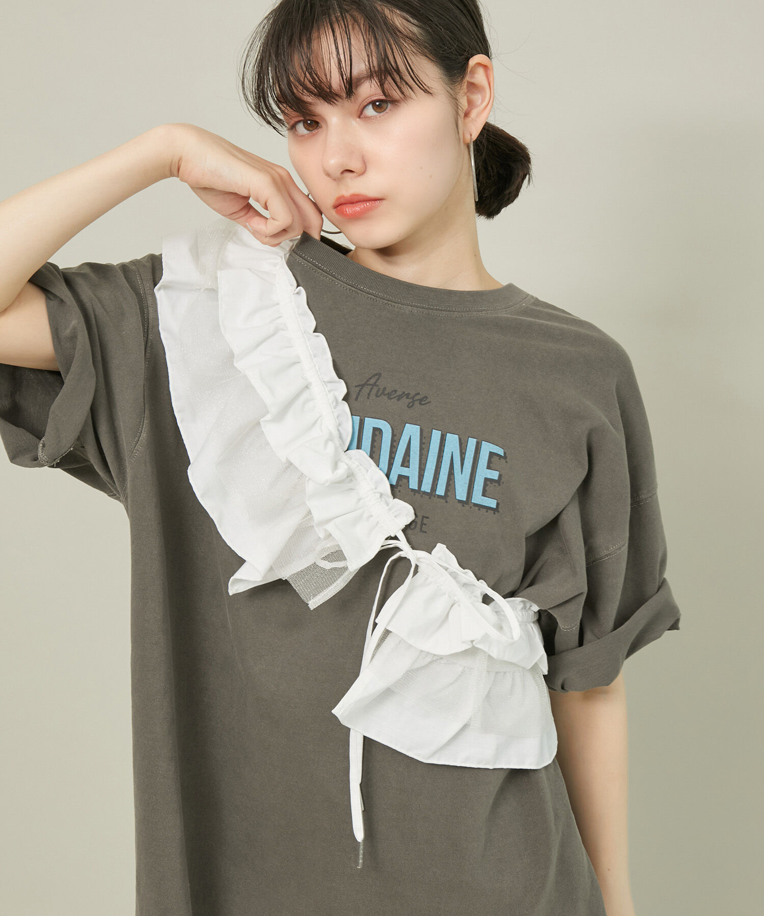 ROPE' PICNIC R「ラメチュールドッキングフリルビスチェ/リンクコーデ」|マフラー|ホワイト(10)