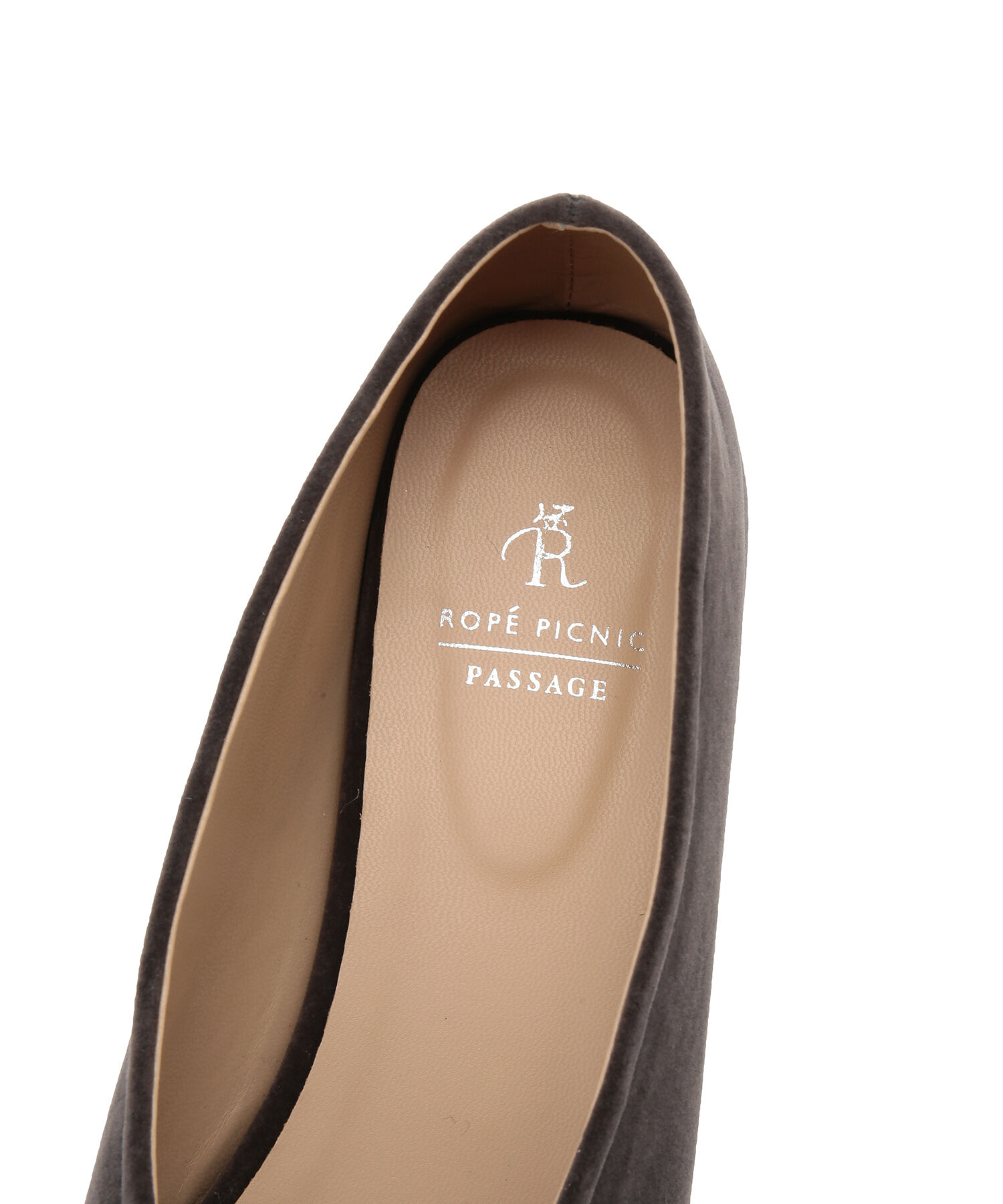 ROPE PICNIC PASSAGE「リボンギャザーベロアパンプス」|パンプス|