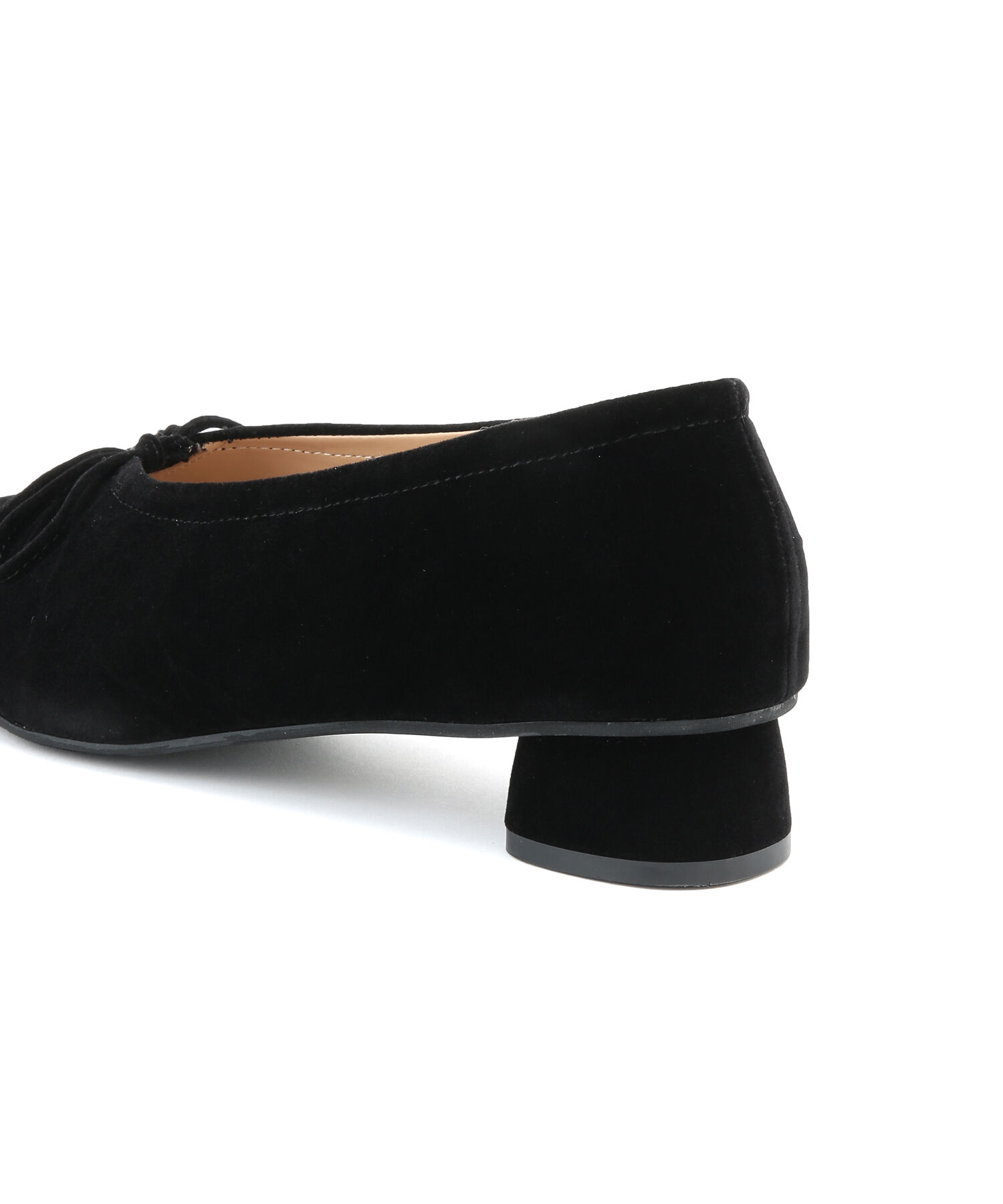 ROPE PICNIC PASSAGE「リボンギャザーベロアパンプス」|パンプス|