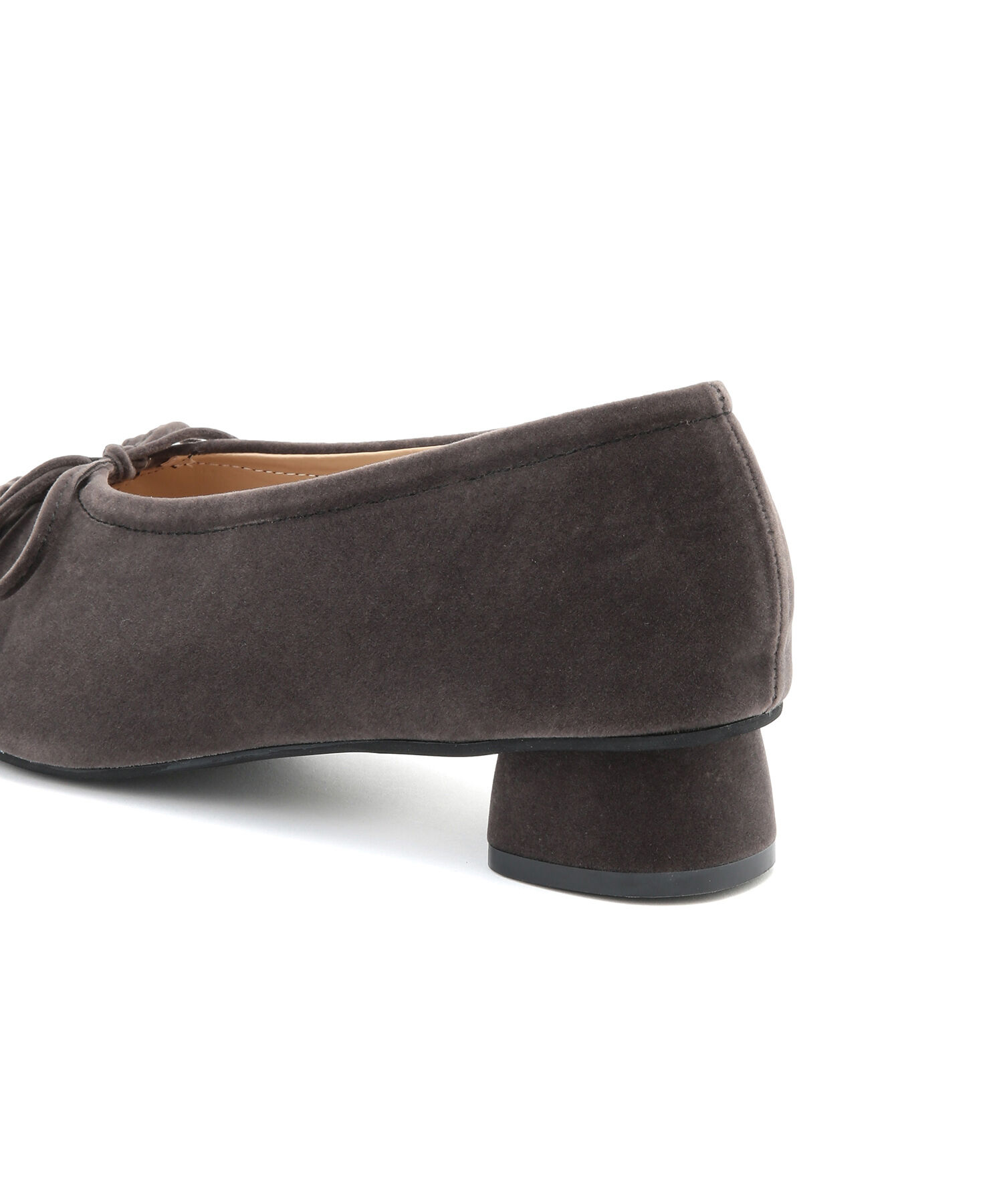 ROPE PICNIC PASSAGE「リボンギャザーベロアパンプス」|パンプス|