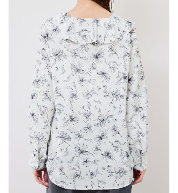 Rope&rsquo;Picnic「花柄ラッフルデザインブラウス」|シャツ・ブラウス|