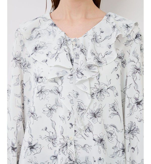 Rope&rsquo;Picnic「花柄ラッフルデザインブラウス」|シャツ・ブラウス|