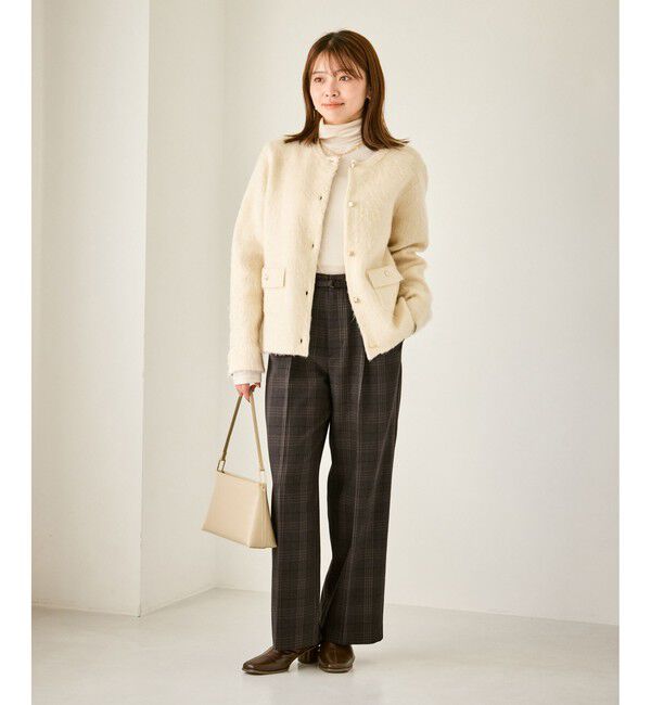 Rope&rsquo;Picnic「裏起毛無地＆チェックアソートワイドパンツ/防シワ」|チノ|