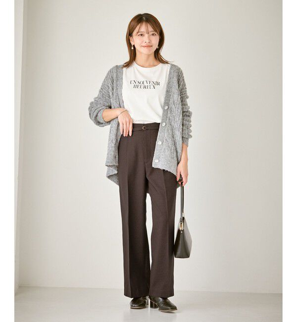 Rope&rsquo;Picnic「裏起毛無地＆チェックアソートワイドパンツ/防シワ」|チノ|