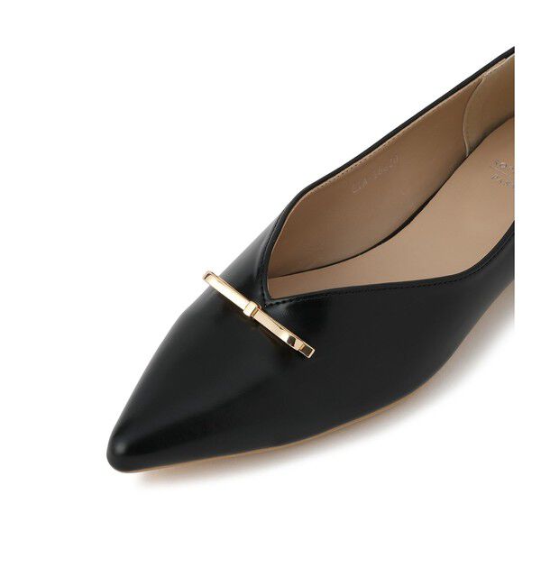 ROPE PICNIC PASSAGE「メタルリボンＶカットフラットパンプス」|パンプス|