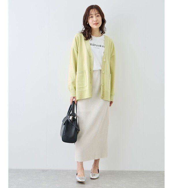 Rope&rsquo;Picnic「Vネックミドル丈フォルムカーディガン」|カーディガン|