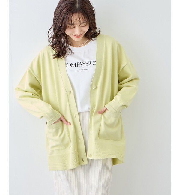 Rope&rsquo;Picnic「Vネックミドル丈フォルムカーディガン」|カーディガン|