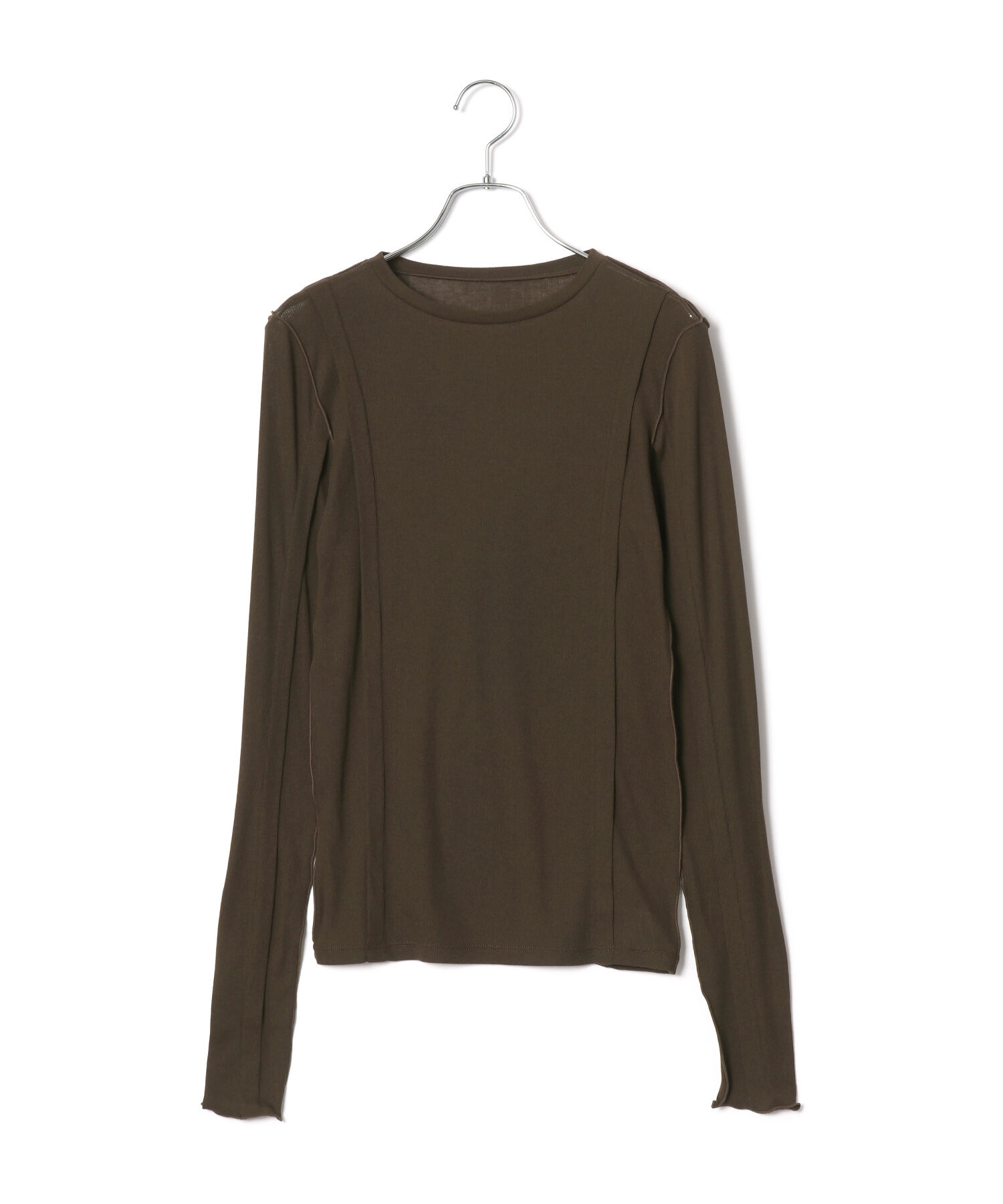 ADAM ET ROPE'「シアーテレコタックニュアンスロンT」|Tシャツ・カットソー|