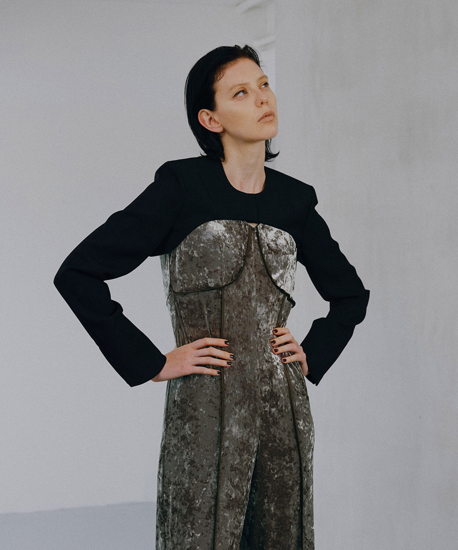 ADAM ET ROPE'「ベロアロンパース」|オールインワン|